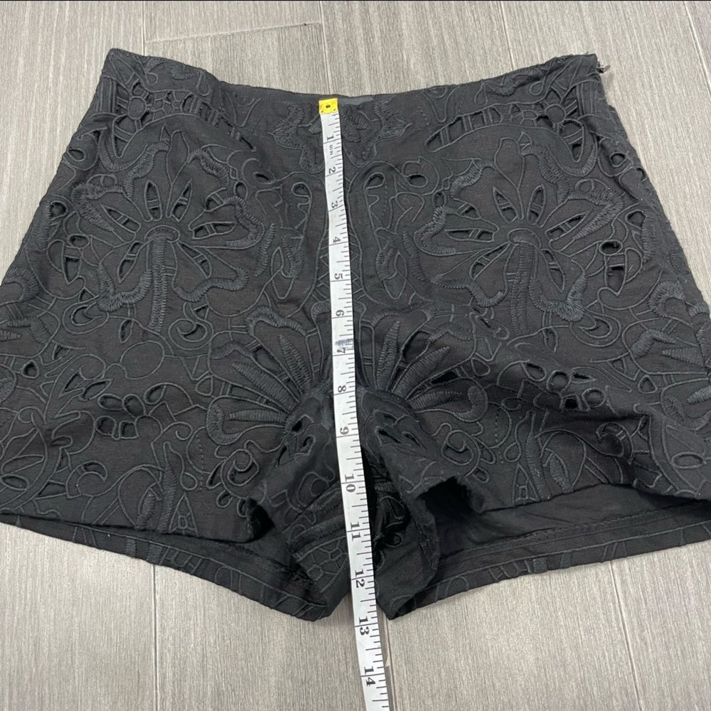 Theory Micro E Embroidered Eyelet Linen Dress Shorts Boho Pant Minimalist 00 - Picture 14 of 16